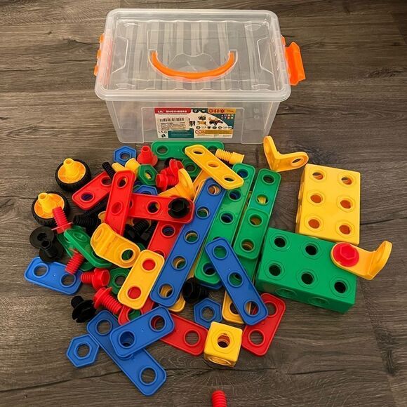 ETI Toys Lil' Engineers STEM Learning Educational Construction Blocks 95 Pieces - Picture 1 of 8